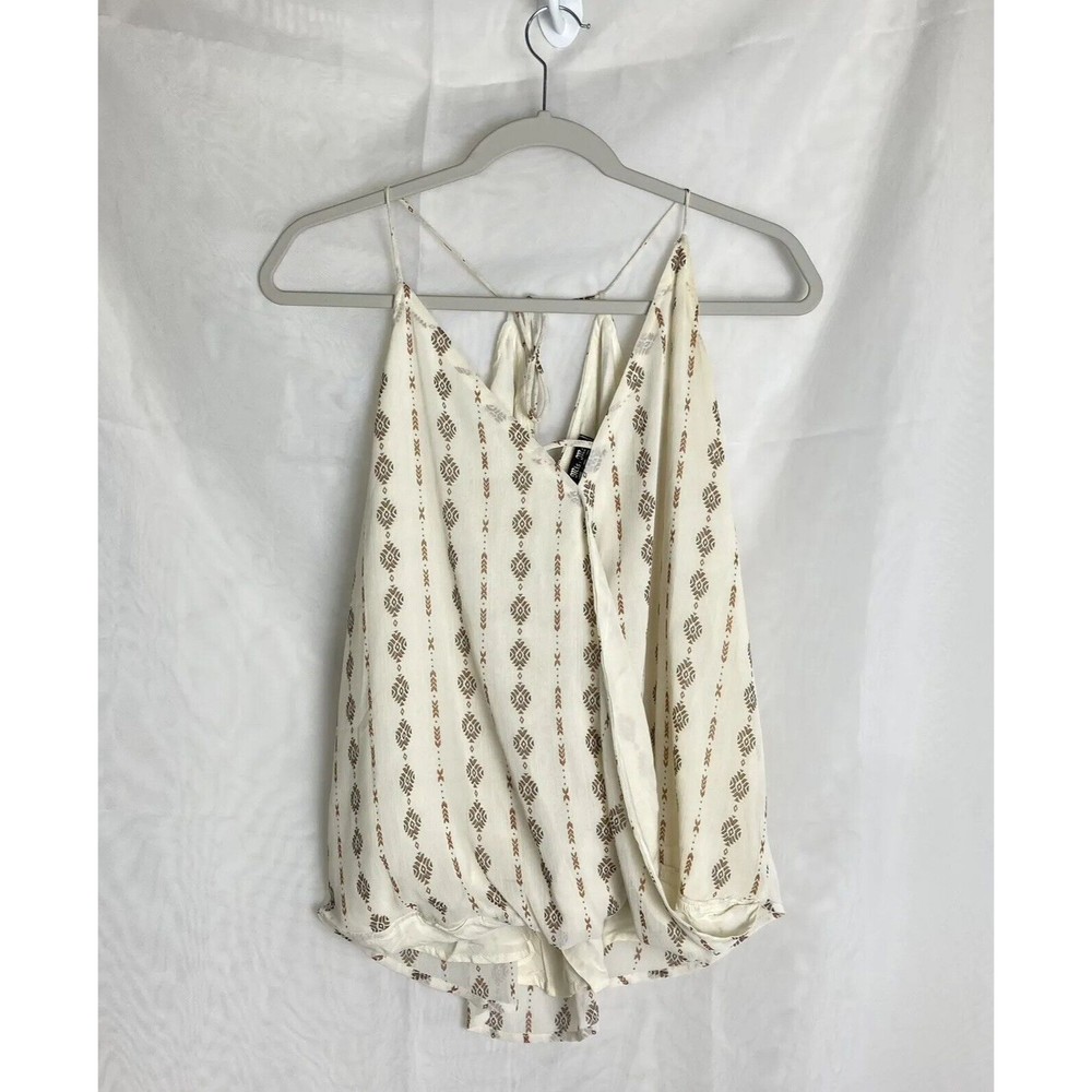 Miss Me Cream and Brown Patterned Camisole